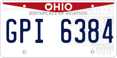 OH license plate GPI6384
