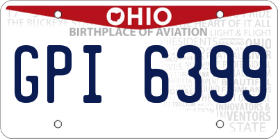 OH license plate GPI6399