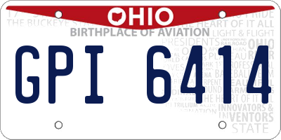 OH license plate GPI6414