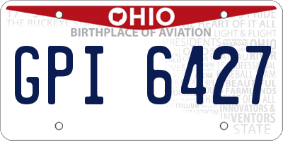 OH license plate GPI6427