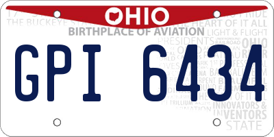 OH license plate GPI6434