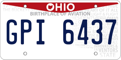 OH license plate GPI6437