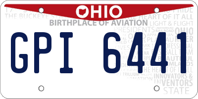 OH license plate GPI6441