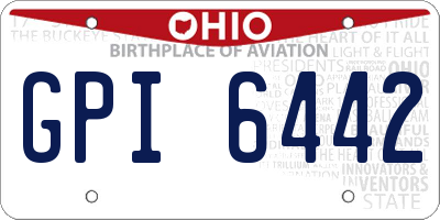 OH license plate GPI6442