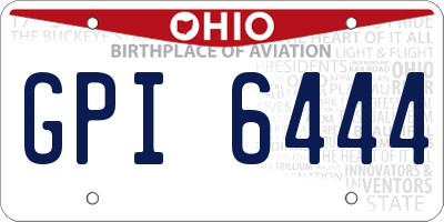OH license plate GPI6444