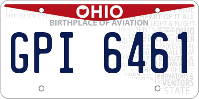 OH license plate GPI6461