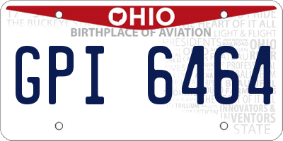 OH license plate GPI6464