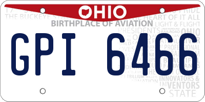 OH license plate GPI6466