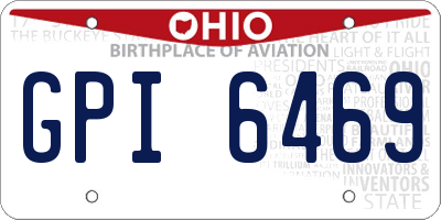 OH license plate GPI6469