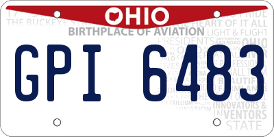 OH license plate GPI6483