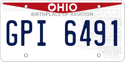 OH license plate GPI6491