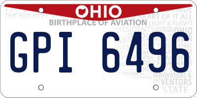 OH license plate GPI6496