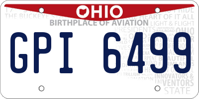 OH license plate GPI6499