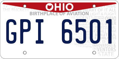 OH license plate GPI6501