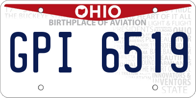 OH license plate GPI6519