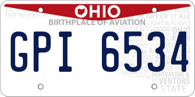OH license plate GPI6534