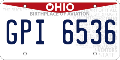 OH license plate GPI6536