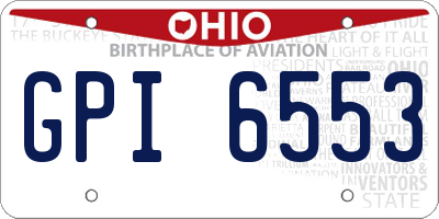 OH license plate GPI6553