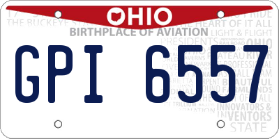 OH license plate GPI6557