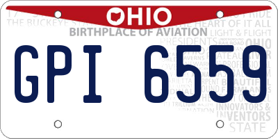 OH license plate GPI6559