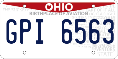 OH license plate GPI6563