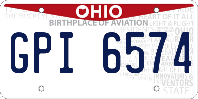 OH license plate GPI6574