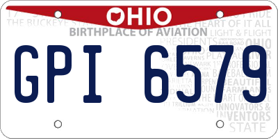 OH license plate GPI6579