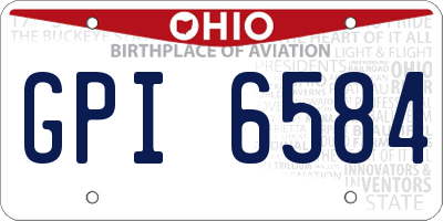 OH license plate GPI6584