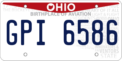 OH license plate GPI6586