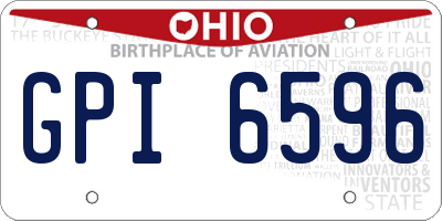 OH license plate GPI6596