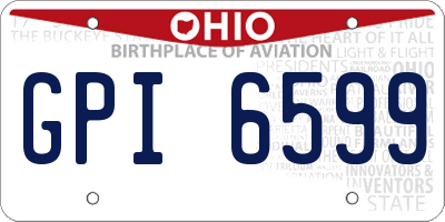 OH license plate GPI6599