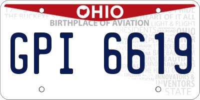 OH license plate GPI6619