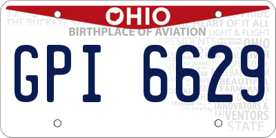 OH license plate GPI6629
