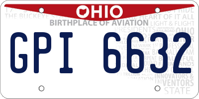 OH license plate GPI6632