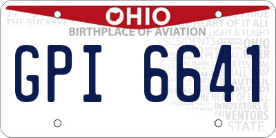 OH license plate GPI6641