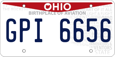 OH license plate GPI6656
