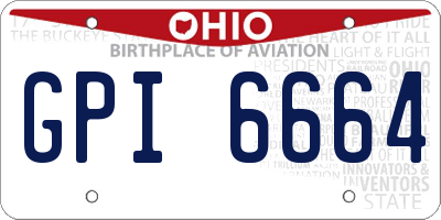 OH license plate GPI6664