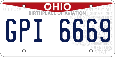 OH license plate GPI6669
