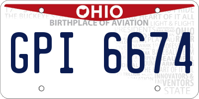 OH license plate GPI6674