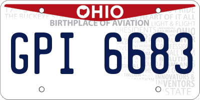 OH license plate GPI6683