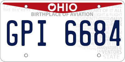 OH license plate GPI6684