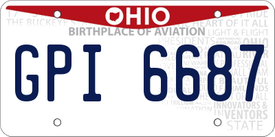 OH license plate GPI6687