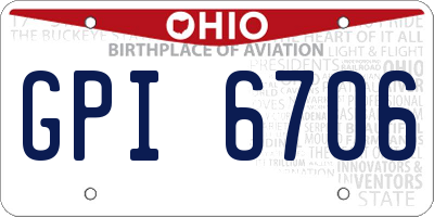 OH license plate GPI6706