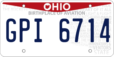 OH license plate GPI6714