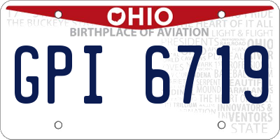 OH license plate GPI6719