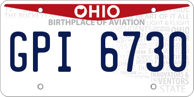 OH license plate GPI6730