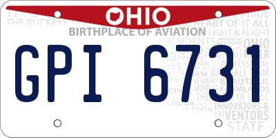 OH license plate GPI6731