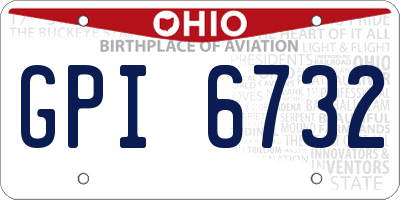 OH license plate GPI6732