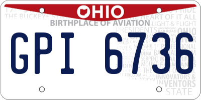 OH license plate GPI6736