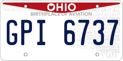 OH license plate GPI6737